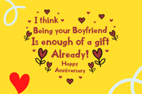 ANNIVERSARY BOYFRIEND NOVELTY HEART GIFT