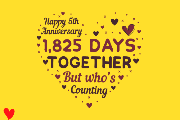 CELEBRATE 5TH WEDDING ANNIVERSARY