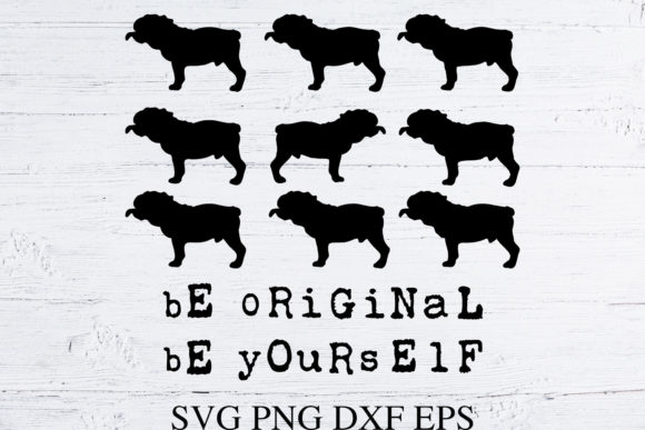 English Bulldog SVG Positive Quote Cut Review